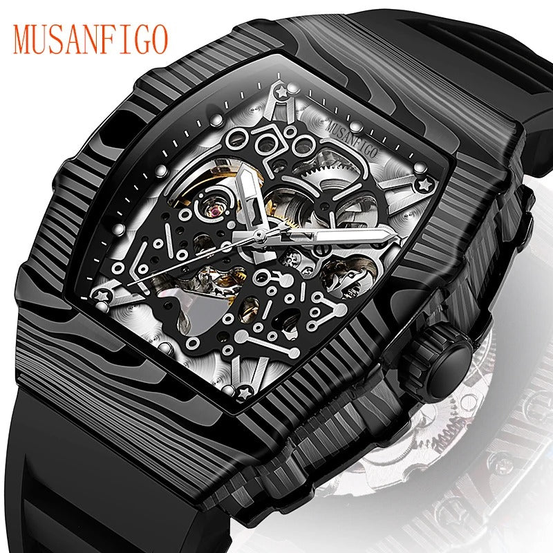 luxurious fully automatic mechanical men's watch, waterproof and luminous trendy watch